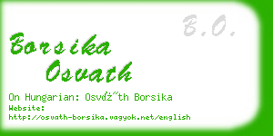 borsika osvath business card